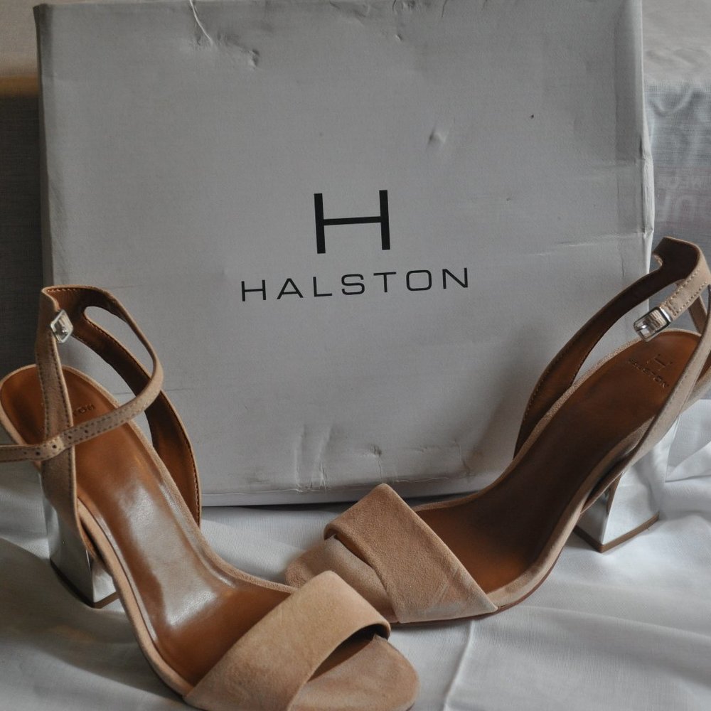Halston Suede Sandal (New)